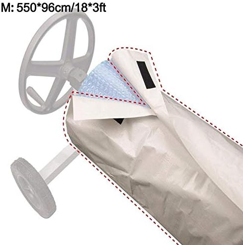 Libertry Swimming Pool Cover Solar Blanket Reel Protective Cover Waterproof Sun-Screen Cover Multi-Purpose Reversible Waterproof