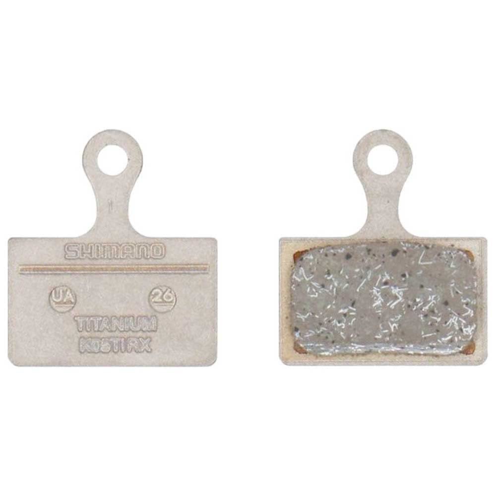 Shimano Spares K05TI-RX disc pads and spring, titanium backed, resin, Black