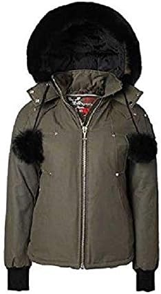 Moose Knuckles Beaver Women's Jacket Olive Colour with Black Fur Size XS MK2558LJ