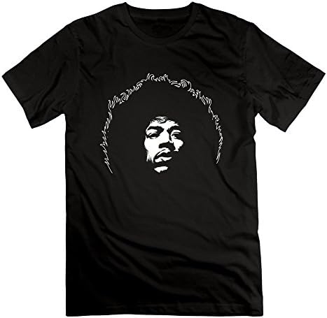 Spele Men Cotton Jimmy Hendrix Sketch T-shirt Short Sleeve Black