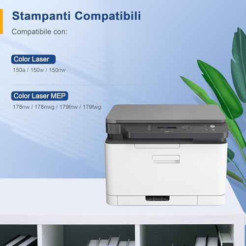 Palmtree 117A Toner Compatible for HP Color Laser 150nw MFP 179fnw 179fwg 150a 178nw 178nwg Pack of 4