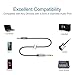 J&D 3.5mm to 6.35mm Stereo Audio Cable, Gold Plated 3.5mm 1/8 inch Male TRS to 6.35mm 1/4 inch Male TRS Copper Shell Cable with Zinc Alloy Housing, Nylon Braid for Amplifiers, 3 Feet