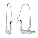 NOVICA Artisan Handmade Sterling Silver Hoop Earrings Bird Drop Thailand Animal Themed [1.8 in L x 0.9 in W] 'Silver Dove'