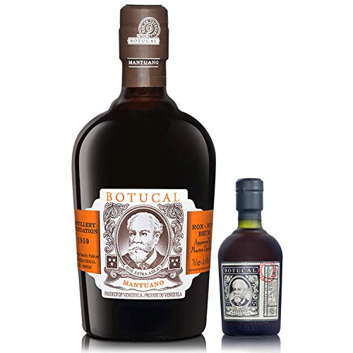 Botucal Rum Mantuano | 700 ml | 40% Vol. | Blend aus bis zu 8 Jahre alten Rums | Dunkler Mixing-Rum | Noten von Trockenfrüchten & Pflaumen | Incl. Miniatur Rum Botucal Reserva Exclusiva