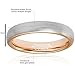 MNH Tungsten Rings for Men Wedding Band 4mm Thin Matte Finish Women Comfort Fit