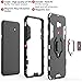 BetterAmy for Xiaomi Redmi Note 7 / Redmi Note 7 Pro Case,Hybrid Heavy Duty Armor Dual Layer Anti-Scratch Shockproof Defender Back Case Cover Tempered Glass Screen Protector，Black