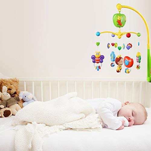GrowthPic Musical Mobile Baby Crib Mobile with Hanging Rotating Toys and Music Box