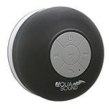 Aduro AquaSound WSP20 Shower Speaker, Portable Waterproof Wireless Bluetooth Speaker (Black)