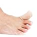 1 Pair Adjustable Cuttable Lined Gel Big Toe Covers Sleeves Ribbed Knit Toe Caps