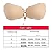 BiBOSS Adhesive Silicone Bra Invisible Strapless Self Sticky Breast Push Up Bras Intimates Padded Bras Underwear for Women with Drawstring (CupC,Nude)