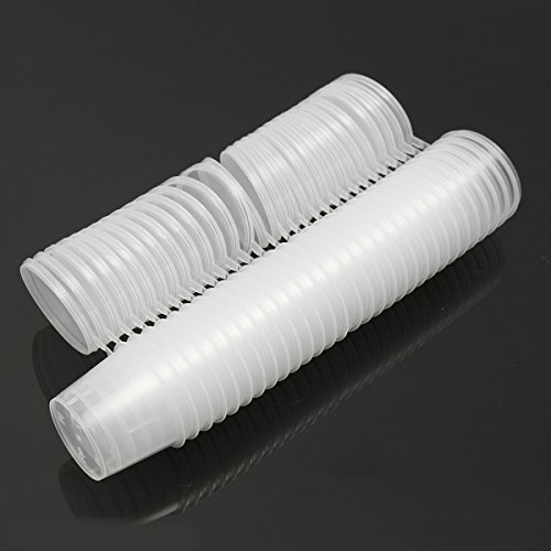 LILACORP 30Pcs/Set 35ml Containers Round Food Soup Lids Set Reusable Clear Condiment Spice Boxes Home Office Dinnerware