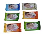 Lot of 6 Packs Travel Size 10 Pack Baby Wipes Fits in Purse Diaper Bag & Glove Compartment