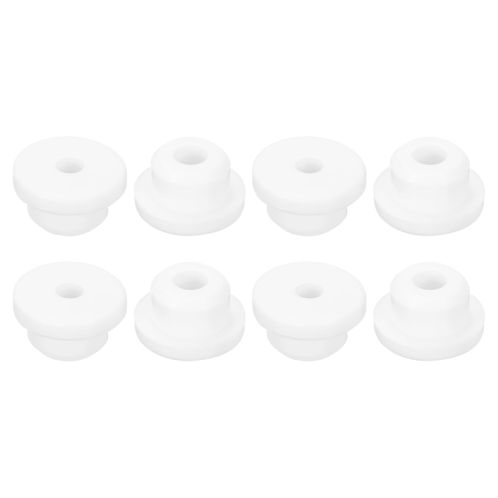 Photo 1 of uxcell 16Pcs Rubber Grommets 5/8"(16mm) Drill Hole, 1/4"(7mm) ID Hole Top Hat Grommet White Silicone Rubber Hole Plug Gasket for Wiring, Automotive