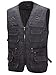 Alipolo Summer Men's Mesh Fly Fishing Vest，Men Fast Dry Mesh Vest， Sleeveless Jacket Dark Grey US XL/Label 3XL