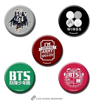 Buy Printoctopus Plastic Kpop Bts Merchandise Pin Badge Fridge