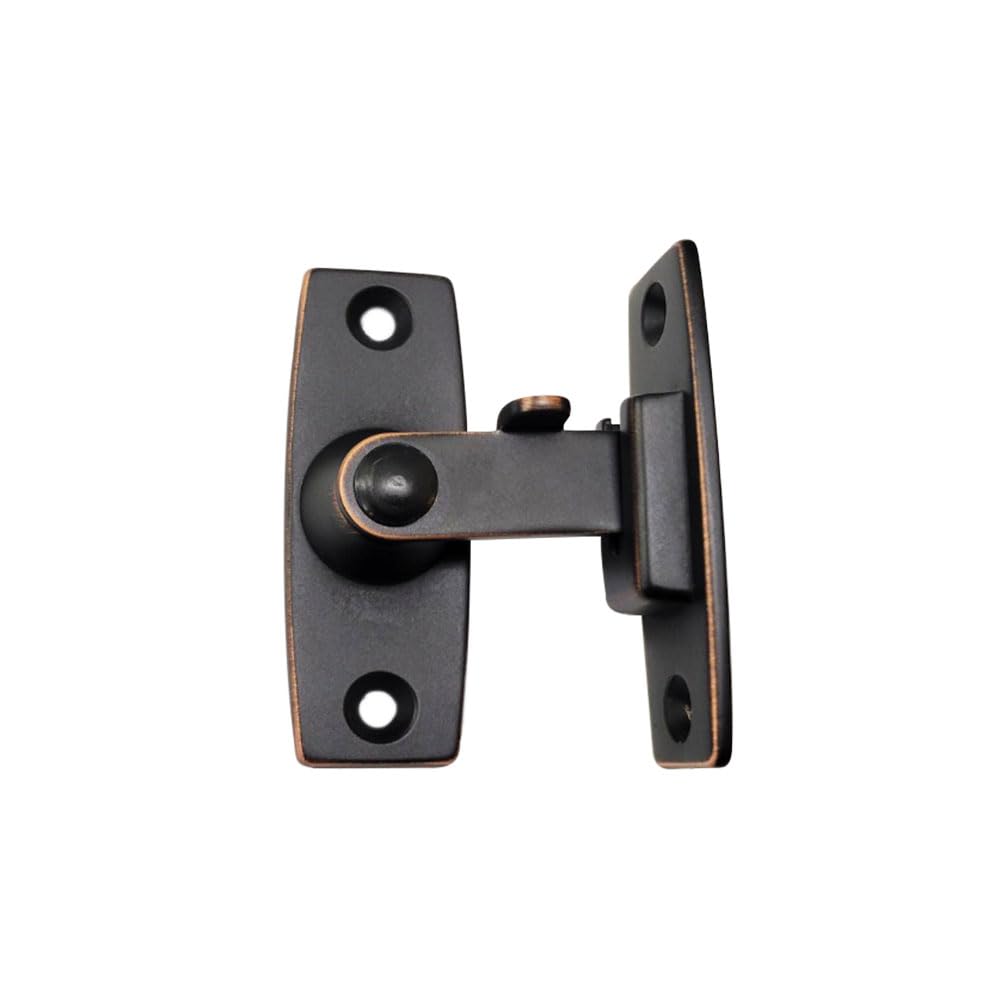 QCAA 2.5" Heavy Forged Solid Brass Door Latch, 90 Degree Right Angle Door Latch Buckle for Doors & Windows, Aged Classic Bronze, 1 Pack, Made in Taiwan — image 1