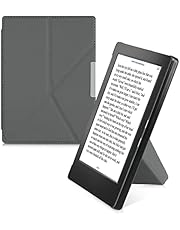 kwmobile Origami Case Compatible with Kobo Aura H2O Edition 1 - Case Ultra Slim Fit PU Leather Cover with Stand - Anthracite