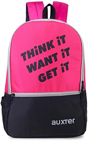 AUXTER TWT 33Ltr Polyester Pink Backpack School Bag with 2 Compartments