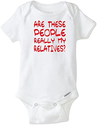 BLAKENREAG are These People Really My Relatives? Funny Novelty Baby Onesie Boy Girl Clothes Bodysuit