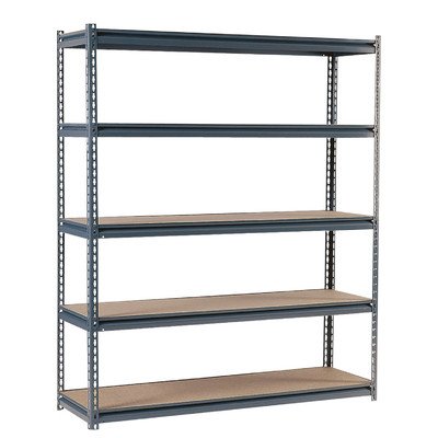 Edsal UR1872 Industrial Gray Shelving, 16-Gauge Steel, 5 Adjustable Shelves, 1000 lb. Capacity, 72" Width x 72" Height x 18" Depth