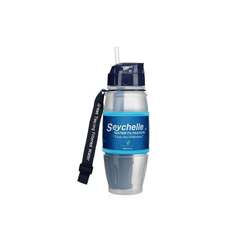 Seychelle Rad/Advanced Emergency Backpacking Camping Water Filter Bottle Single 28 oz
