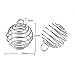 Honbay 25Pcs Spiral Bead Cage Charms Pendants Findings for Max 18mm Beads (Silver)