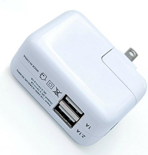 iPhone Charger Plug - Best For Wall Charging Apple iPad, iPod, With 2-Port Dual USB Adapter. Perfect For Travel.