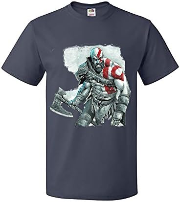 Palalula Men's Kratos God of War Draw Tshirt t Shirt Tribute T-Shirt XL Navy