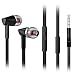 Wotmic In Ear Earbuds with Mic Wired Headphones with Stereo Sound Black (Black & Red)
