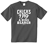 Threadrock Big Boys' Chicks Dig a Ring Bearer Youth T-Shirt