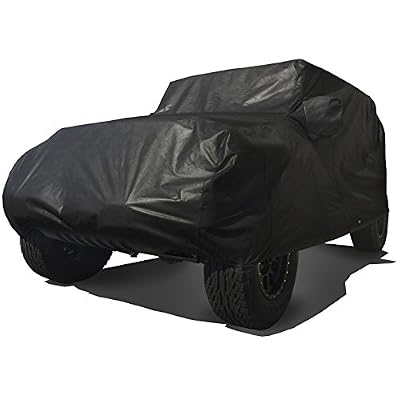 CarsCover Custom Fit 2004-2019 Jeep Wrangler Unlimited JK JL 4 Door SUV Car Cover Heavy Duty All Weather Ultrashield Black