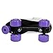 C SEVEN C7skates Soft Faux Leather Quad Roller Skates (Purple, Women's 9 / Men's 8)