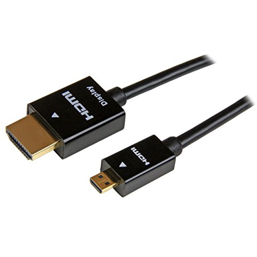 StarTech.com 5m 15ft Active High Speed HDMI Cable - HDMI to HDMI Micro M/M - Thin Micro HDMI Cable - HDMI type A to D Active HDMI Cable 5m (HDADMM5MA)