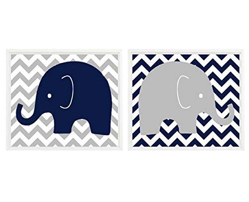 Amazon.com: Elephant Nursery Art, Baby Boy Nursery, Wall Art, Elephant