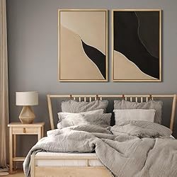 MUDECOR Framed Canvas Print Wall Art Set Black and