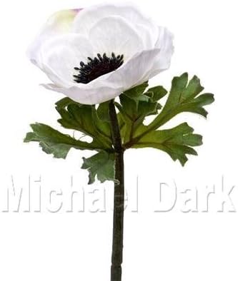 36cm Artificial Anemone - White