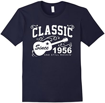 Men's Classic Since 1956 And Still Rockin' Tshirt. 60th Birthday XL Navy