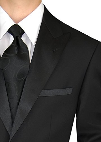 image for GN GIORGIO NAPOLI Men's Tuxedo Suit 1 Button Peak Lapel Adjustable Pan