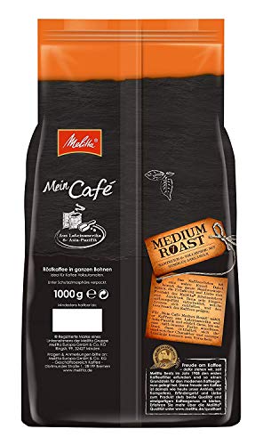 Melitta Ganze Kaffeebohnen, samtweich und vollmundig mit nussigen Anklängen, Stärke 3, Mein Café Medium Roast, 8 x 1 kg – Bild 4