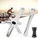 Bicycle Crank Arm Aluminium Alloy Bike Fixed-Gear Crank Single-Speed Road Bicycle Forged Crankset(Silver)thumb 2