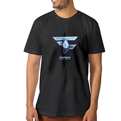 ZOENA Men's T Shirts Faze Rain Logo Black XXL