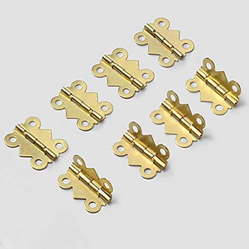 Cutoop 50個入 ミニチュア小さなヒンジバタフライヒンジ蝶番 ヒンジ 引き出し宝石箱小さな木箱ミニキャビネット90度鉄製 ヒンジ8点小折りバッグパーツ バッグ材料 きんいろ 小さい B07xy16mp6 600円 人気海外一番 100 品質保証 全品送料無料 即日出荷 Sale開催中
