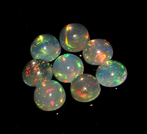 4 MM Natural Ethiopian Welo Fire Opal Round Shape Cabochon Calibrated