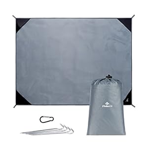 Philorn Grote waterdichte picknickdeken en stranddeken, campingdeken, strandmat, 200 x 150 cm, met 4 aluminium haringen…