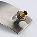 KES Wall Mount Bathroom Faucet Waterfall Lavatory Sink Faucet Single Handle Lead-Free Brass Body and Stainless Steel Extra Wide Fallingwater Spout Brushed Nickel, LN3200-BN