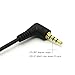 Coiled 3.5mm Jack Audio Cable - Riipoo 5 Feet 90 Degree Angle 4 Pole TRRS 3.5mm Male to Female Stereo Jack Audio Extension Coiled Cable, Spring Cable (Golden Plated)
