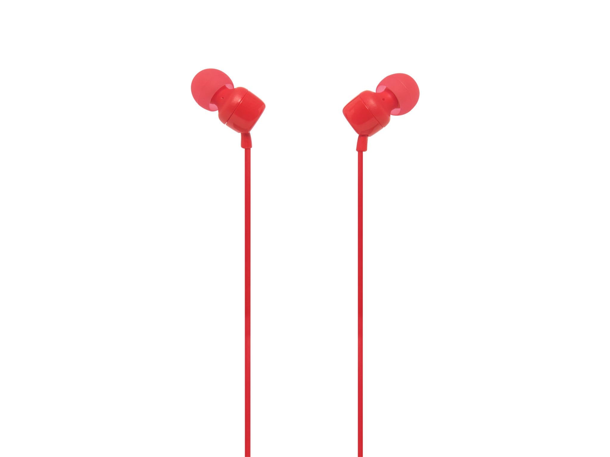JBL T160 Tune In-Ear Earphones with Wired Microphone Red