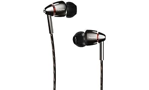 1MORE Quad Driver In-Ear Earphones Hi-Res High Fidelity Headphones with Warm Bass, Spacious Reproduction, High Resolution, Mic and In-Line Remote for iPhone/Android/PC/Tablet - Silver/Gray