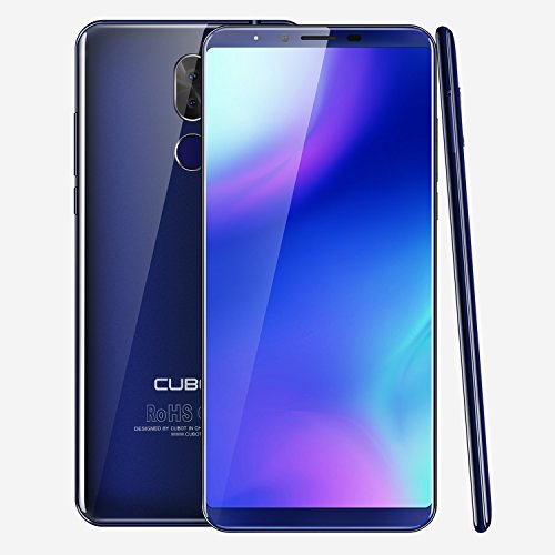 CUBOT X18 Plus Smartphone 4G Telefono Móvil con Pantalla de 5.99 Pulgadas 18:9 FHD + 2160 * 1080 Android 8.0 Octa Core 4GB +64 GB Dual Cámaras traseras 4000mAh Batería Dual SIM Huella Digital Azul