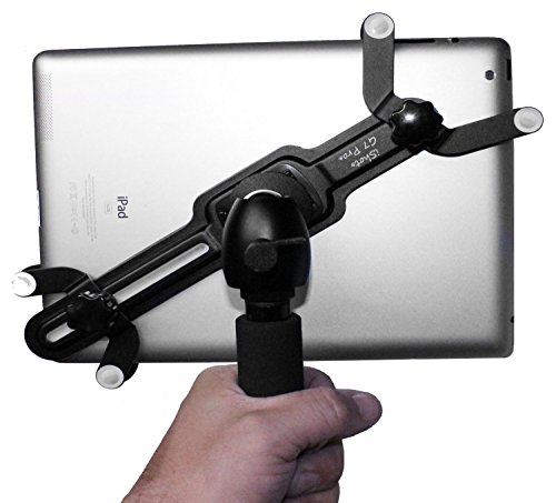 iShot G7 Pro iPad Pro 12.9/11 / 10.5/9.7 Tripod Mount + 8" Camera Tripod Adapter Pole + 360° Swivel Ball Head Hand-Held Monopod - Works with Case Compatible w/All iPad Gen. & Other 7-13" Tablets